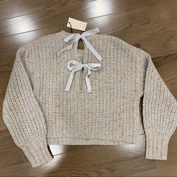 Cinq à Sept Cierra chunky bow sweater - Picture 3 of 8